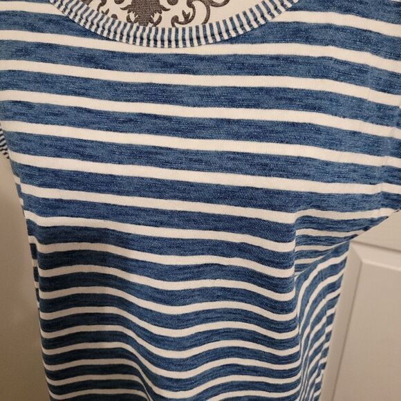 Jane and Delancey striped blue shirt - Picture 4 of 7